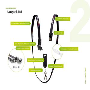 كابل شحن USB متعدد الوظائف 4 في 1 مع شعار مخصص، يشمل مايكرو USB وType C وLightning، مع حبل تعليق - Product Image 6