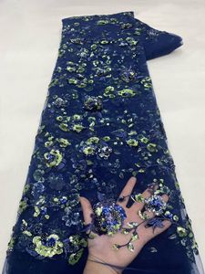 NI.AI New Design Floral Embroidered <strong>Sequin</strong> Lace Net Fabric Flower Sequence Beaded Lace Fabric <strong>Sequin</strong> Beaded Lace - Product Image 3