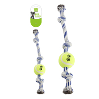 Jouet à mâcher pour chien Nunbell Pets, écologique, en forme d'haltère 3D, en corde, interactif, en coton et caoutchouc, motif solide, plusieurs tailles