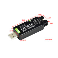 Waveshare Endüstriyel USB'den TTL'ye Dönüştürücü FT232RL Hindistan Diğer Tip Çoklu Koruma Siyah Plastik