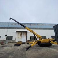 Grue araignée électrique/diesel Sipaite 10 tonnes avec système hydraulique, commande à distance, hauteur de levage 21 m et portée 19 m