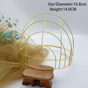 Bandeau demi-chapeau en fil de fleur, pour bricolage, coiffure Hanfu, cerceaux de <span class=keywords><strong>cheveux</strong></span> en filigrane, couronne de mariée faite à la main, diadème - Product Image 6