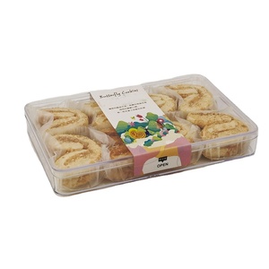 Kelebek-kek kutusu şeffaf kızılcık kurabiye kutusu tek kullanımlık dikdörtgen plastik pişirme kutusu - Product Image 3