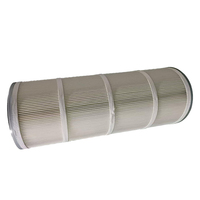 Filtre à air plissé industriel OEM/ODM pour usine de ciment, purificateur de fumée, cartouche filtrante cylindrique en polyester pour la poussière