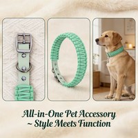 Collier pour chien tressé à la main, durable, doux, respectueux de la peau, accessoires de promenade pour animaux de compagnie, recyclé, luxueux, imprimé, rembourré