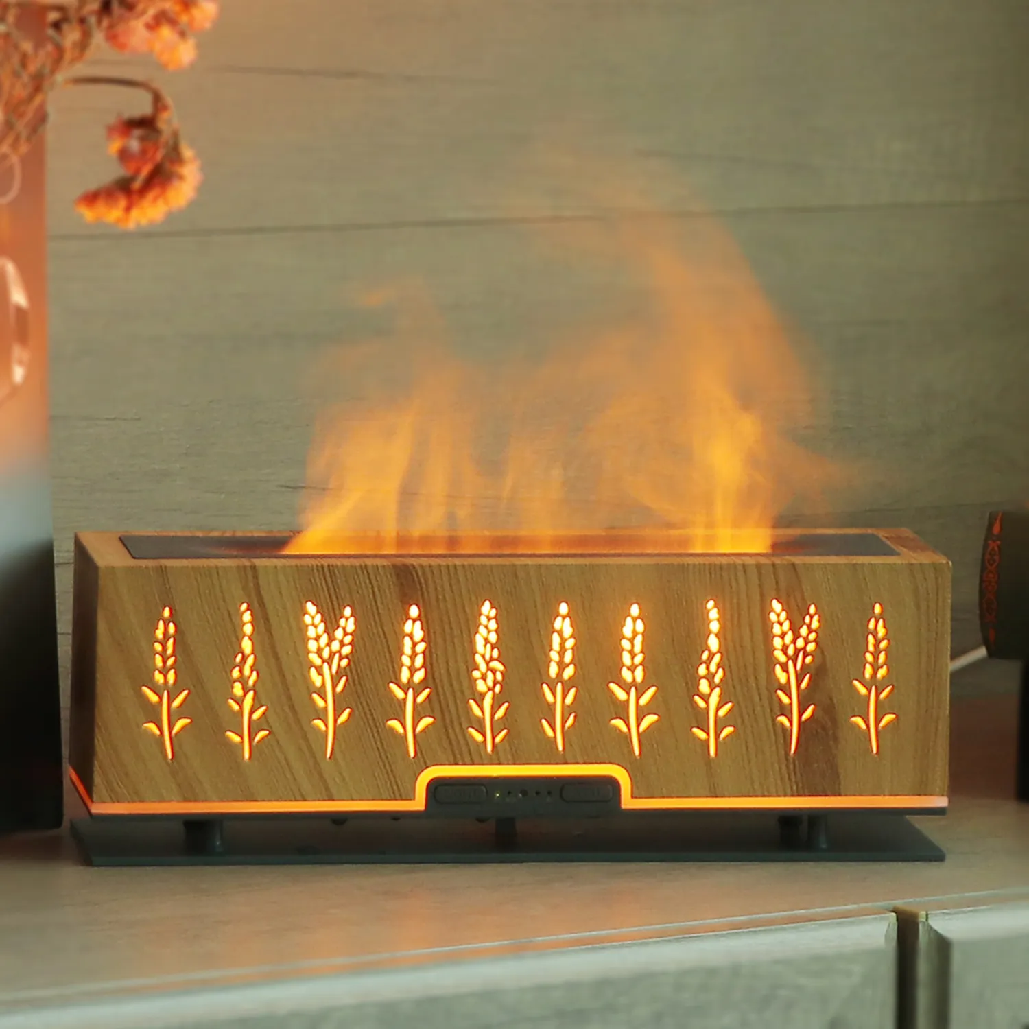 Großhandel kunden spezifische Ultraschall 3d Feuer duftenden Luftbe feuchter Home Essentials ilo ätherische Öl Flamme Aroma Diffusor Ess