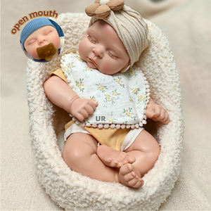 Muñeco Bebé Reborn Niño Gordito <span class=keywords><strong>de</strong></span> 18 Pulgadas Pintado Durmiendo Tamaño Recién Nacido Piel 3D con Venas Visibles Muñeco <span class=keywords><strong>de</strong></span> Arte Coleccionable - Product Image 1