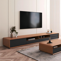 Kejia Fashion Meubles de Salon Modernes en Bois Ensemble Meuble TV de Luxe en MDF et Table Basse