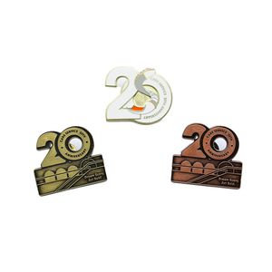 Placa de Identificación de Aleación de Zinc, Estilo Vintage, Latón Antiguo, Cobre, Insignia de Marca, Aniversario, Pin Personalizado para Solapa - Product Image 3