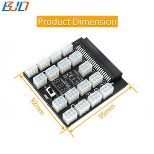 อะแดปเตอร์บอร์ดแปลงพอร์ตเชื่อมต่อ 17 * 12V PCI-E 6Pin สำหรับพาวเวอร์ซัพพลายเซิร์ฟเวอร์ DELL ขนาด 750W 1100W 1600W 2000W 2400W - Product Image 2