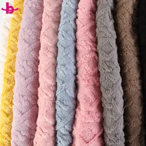 Factory Direct 3D Jacquard Plush Fleece Fabric High Quality Soft Jacquard Sherpa Fabric Two-sided Jacquard Sherpa Fabric