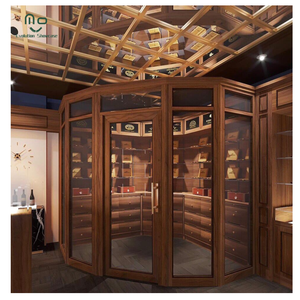 Vitrina de Madera de Cedro Español de Alta Gama para Exhibición de Cigarros, Humidor para <span class=keywords><strong>Tienda</strong></span> de <span class=keywords><strong>Vinos</strong></span>, Sala de Cigarros, Mueble para Sala de Fumadores - Product Image 3