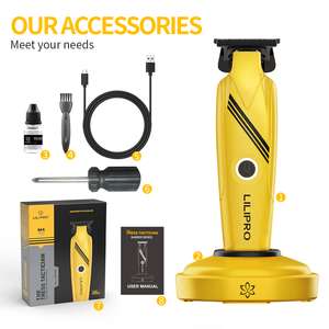 ماكينة حلاقة الشعر الاحترافية LILIPRO M4 للرجال، شفرة على شكل حرف T بدون فجوة، لاسلكية قابلة لإعادة الشحن، أداة تشذيب الشعر بدون فجوة - Product Image 5