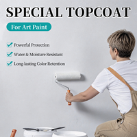 Peinture artistique, couche de finition transparente mate, inodore, résistante aux taches, lavable, imperméable, anti-âge, résistante au soleil, pour surfaces murales
