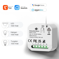 Tuya Mini Smart Switch Wifi + RF433Mhz Minuterie de relais de contrôle 1 voie Automatisation sans fil durable Fonctionne avec Alexa et Google Home