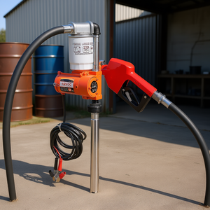 Pompe de transfert de carburant diesel Vevor 12V DC 10 GPM avec arrêt automatique, buse, tuyau et câble d'alimentation - Product Image 2