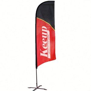 Bandera de Playa Promocional con Logotipo Personalizado, Impresión por Sublimación a Doble Cara en Poliéster, Publicidad Exterior - Product Image 1