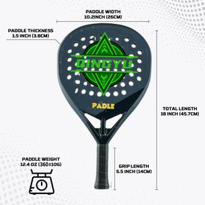 Raquetas de Pádel Qingyu Sport OEM de Fábrica con Logotipo Personalizado, Superficie de Fibra de Carbono Completa con Núcleo de EVA para Mayor Durabilidad y Estabilidad - Product Image 6