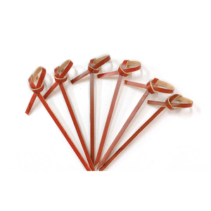 <span class=keywords><strong>Pan</strong></span> de la comida trenzado decorativo de cóctel de bambú nudo <span class=keywords><strong>pinchos</strong></span> - Product Image 5