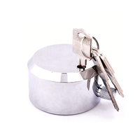 Nouveauté PS77 serrure de rondelle de hockey à clé chromée manille cachée de haute qualité cylindre en laiton massif cadenas à levier unique