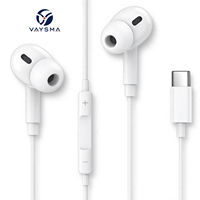 Écouteurs filaires semi intra-auriculaires avec connecteur 3,5 mm / Type-C / 8 broches, contrôle intégré, microphone intégré, câble de 1,2 m