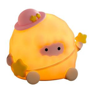 Dễ Thương Cừu Silicone Ánh Sáng Ban Đêm USB Có Thể Sạc Lại Mềm LED Đèn Cho Phòng Ngủ Trẻ Em Nursery Ánh Sáng Hoặc Bé Món Quà - Product Image 1