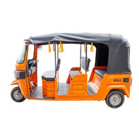 Offre Spéciale – Tuk-Tuk Électrique 60V Orange à Carrosserie en Acier pour 8 Passagers, Idéal pour le Transport Touristique dans les Sites Panoramiques d'Afrique