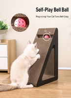 2026 Classic Factory Wholesale Vertical Triangle Cat Scratcher Thick Corrugated Paper Cat Bed Cat Toy