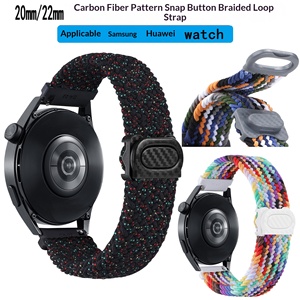 Correa de Nailon Elástica con Patrón de Fibra de Carbono de Liberación Rápida de 20 mm 22 mm para Samsung Galaxy Watch 6 5 4 Huawei GT 4 3, Correa Deportiva Suave - Product Image 6