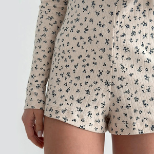 Combinaison en tricot imprimée personnalisée pour femmes, manches longues, douce et confortable, vêtements de détente d'<span class=keywords><strong>été</strong></span>, vêtements de nuit - Product Image 4