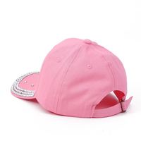 Gorra de Béisbol de Lujo Personalizada de Mezclilla y Algodón con Patrón de Letras y Pedrería, Cierre Ajustable con Hebilla Metálica