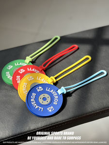 Gepersonaliseerde Nfc Sleutelhanger Diy Sublimatie Nfc Gold Gym Fitness Serie Barbell Dumbbell Gewicht Platen Nfc Sleutelhanger - Product Image 6