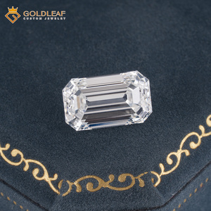 Diamant de laboratoire taille émeraude Goldleaf avec certificat IGI # 761522458 Vente en gros de pierres précieuses blanches de couleur D, 1CT, 2CT, 3CT, pour la fabrication de bijoux - Product Image 4