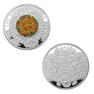 Médaille de pièce commémorative plaquée argent Reliefs mayas - Product Image 1