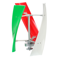 Mini turbine éolienne verticale 200W 12V 24V 48V à faible bruit 40db avec 3 pales et contrôleur MPPT pour Installation sur toit avec CE