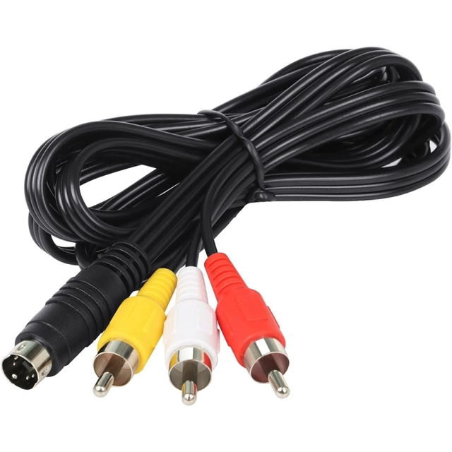 Factory Price 4 Pin S-Video to 3 RCA AV TV Male Cable Converter Adapter, Length: 1.5M(Black)