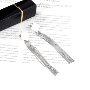 ต่างหูห้อยพู่สไตล์ยอดนิยม ชุบทอง 18K ของขวัญสำหรับงานปาร์ตี้ ทำจากสแตนเลสสำหรับผู้หญิง - Product Image 3