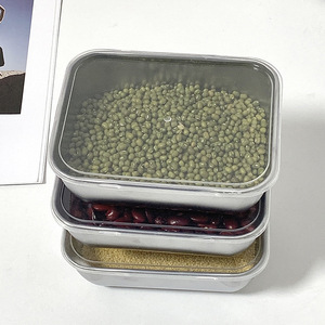 Stainless Steel Food Storage <b>Container</b> Rectangle Clip On Lid Airtight <b>Refrigerator</b> Box For Travel And Office Use - Product Image 3