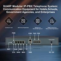 Nieuw SU40P IP PBX-telefoonsysteem voor 200 gebruikers, spraak- en video-opname, IP PBX voor bedrijven, hotels, overheid, ziekenhuizen en scholen