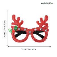 Lunettes de fête de Noël à lettres HOHO dorées, très populaires, avec slogan scintillant, accessoire amusant pour le compte à rebours de Noël et du Nouvel An