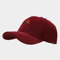 Casquette de baseball Bightsun tendance en velours côtelé multicolore brodée de roses, élégante, personnalisable, pour le quotidien et le streetwear