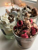 Bougie parfumée artisanale en cire de soja et de paraffine, en forme de bol de céréales, dessert simulé, crème glacée, donut au cidre de pomme, gâteau de luxe, pots fantaisie