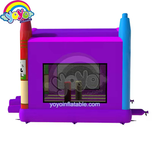 Colorful Inflatable Jumping Bouncer Kids <b>Slide</b> Ball Pit Weather Resistant Home Commercial - Product Image 3