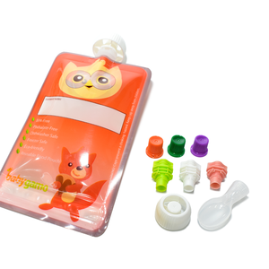 Mid-White DIY Kids Baby Food Spout Squeeze Pouch Plain No Print Draw pour Lait Gelée Chewing-gum Conserves Alimentaires - Product Image 2