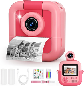 M8 Kids Instant Print <b>Camera</b> 48MP 1080P HD Video Selfie Toy <b>Camera</b> Support 32GB Card Inkless Paper <b>Printing</b> Gift for Age 3-12 - Product Image 1