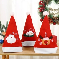 Noël en peluche rouge chapeau de père noël doux chapeau de père noël décoration de fête de noël noël rouge classique chapeau de père noël pour adultes
