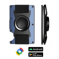 Dompet Kartu ID Anti-RFID Desain Baru dari Aluminium dengan Penjepit Uang, Kompatibel dengan AirTag untuk Google Android