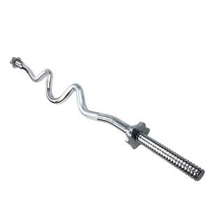 HALA-B18 컬 바벨 바 스핀 칼라 곡선형 로드 스틸 나사형 바 웨이트 트레이닝 바벨 컬 바 - Product Image 2