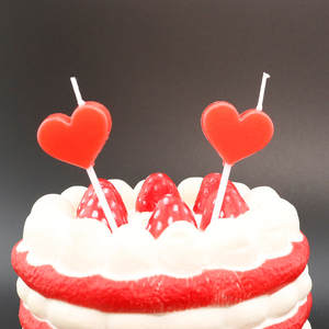 Bán buôn trái tim màu đỏ hình bánh sinh nhật nến - Product Image 6