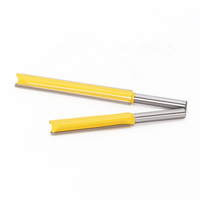 Cuchillas de carburo de longitud extra de vástago de 1/4 pulgadas, 2 "3" de largo, brocas rectas para enrutador de carpintería, cortador de fresado, herramientas de máquina de madera